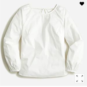 J.crew Tie back top in stretch poplin szS
